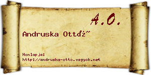 Andruska Ottó névjegykártya