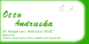otto andruska business card